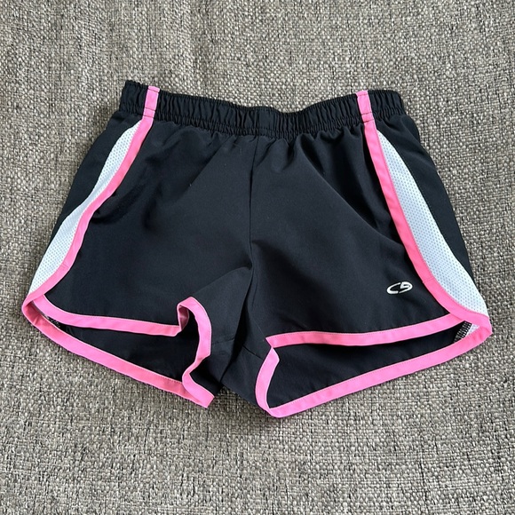 C9 by Champion Girls Black pink lined shorts size Small - Picture 1 of 6
